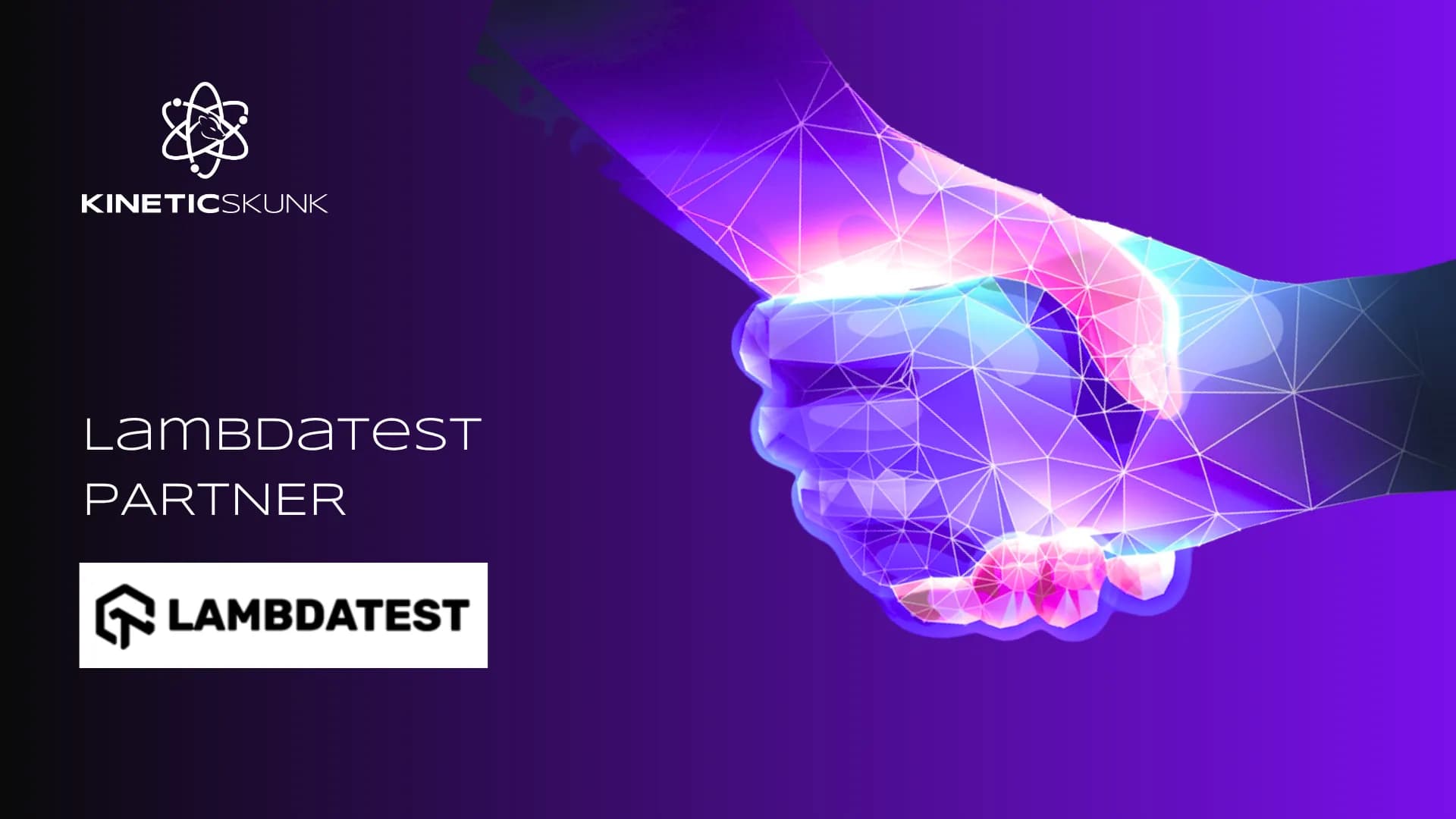News hero for LambdaTest and KineticSkunk partnership